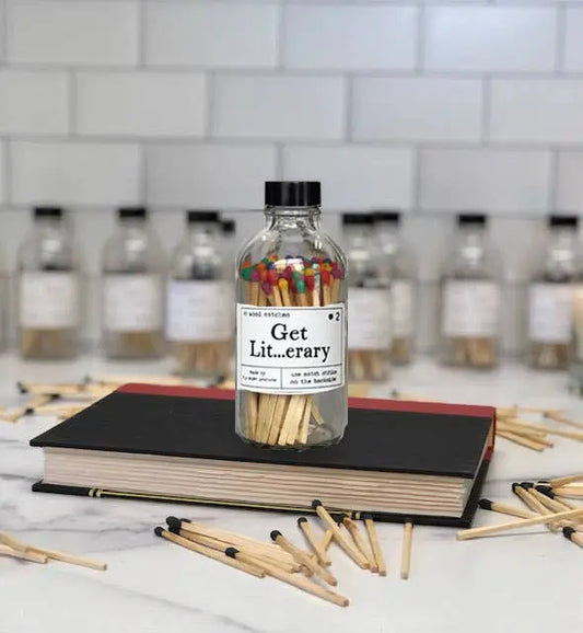Get Lit...erary Rainbow or Black Safety Match Bottle Fly Paper Products