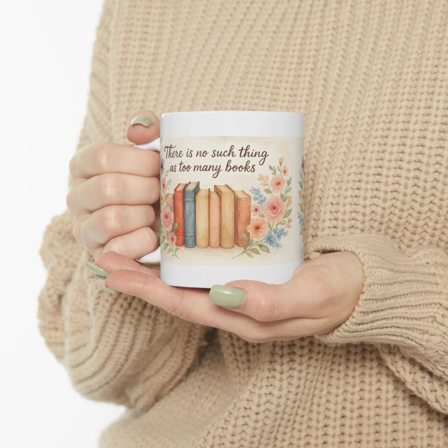 Floral Book Lovers Mug, Coffee Cup, Gift for Readers, Inspirational Quotes Mug, Book Lover Gift, Tea Mug, Home Decor Printify