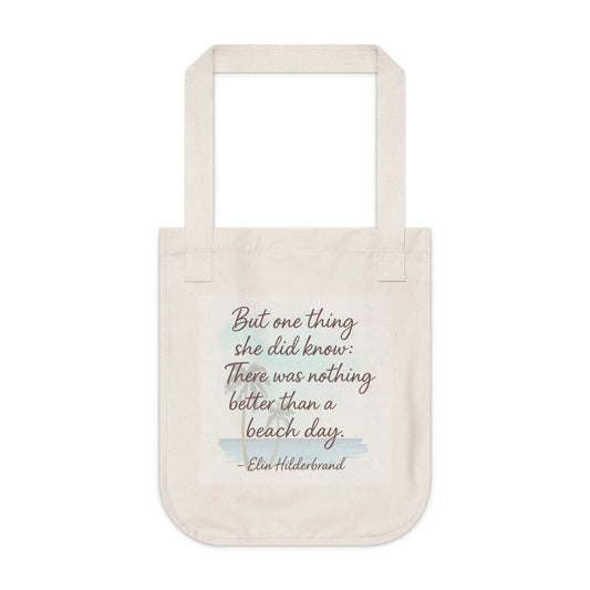 Beach Day Quote Tote Bag | Eco-Friendly Canvas Carryall for Book Lovers, Gift Idea for Her, Beach Essentials, Literary Tote, [...] Printify