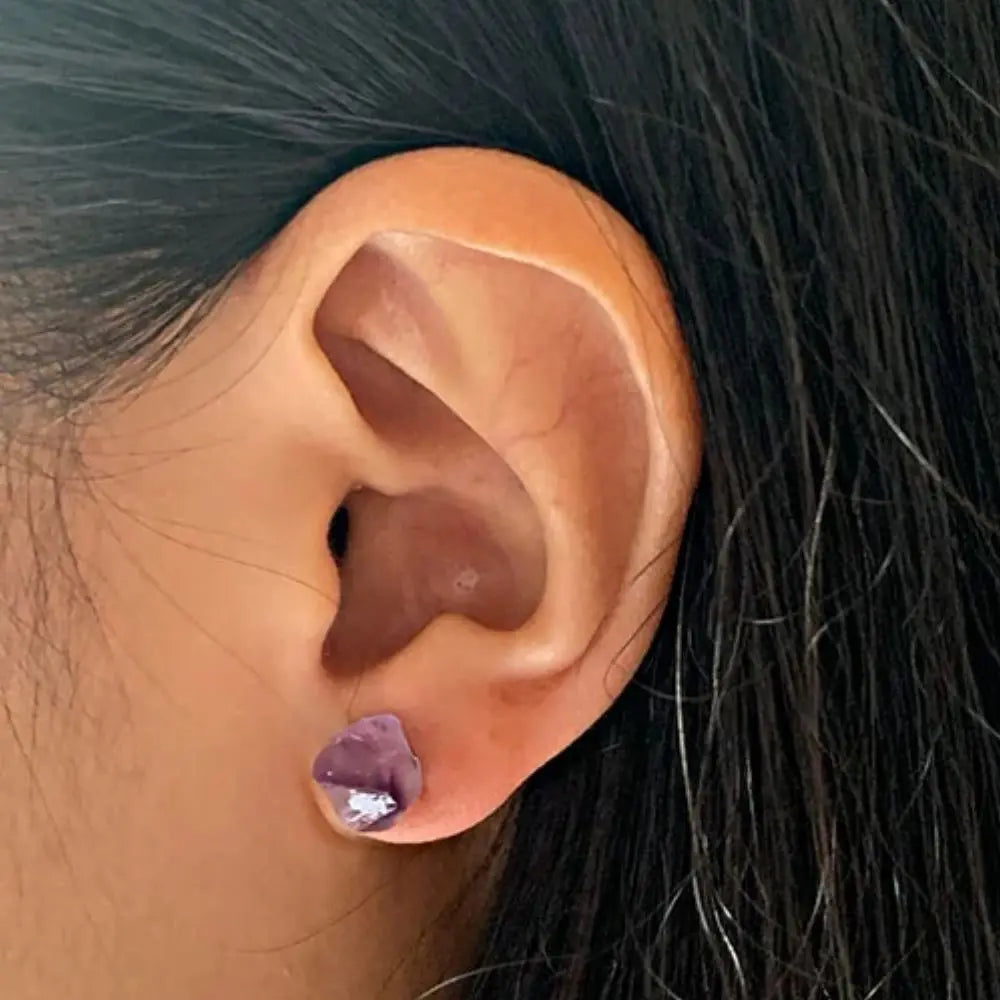 RAW AMETHYST EARRINGS (PAIR) Ashlen
