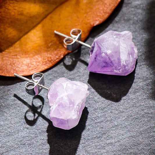 RAW AMETHYST EARRINGS (PAIR) Ashlen