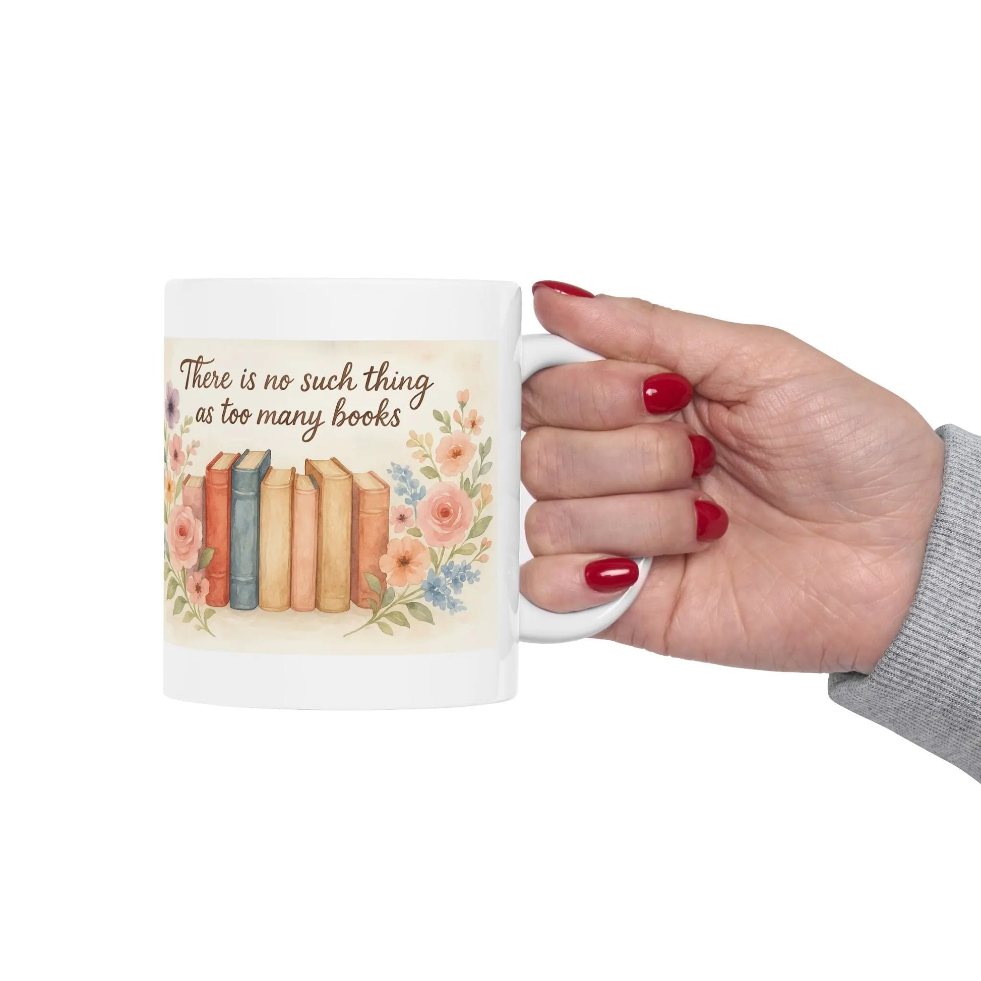 Floral Book Lovers Mug, Coffee Cup, Gift for Readers, Inspirational Quotes Mug, Book Lover Gift, Tea Mug, Home Decor Printify